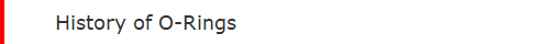 History of O-Rings