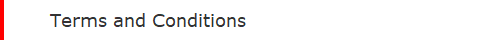 Terms and Conditions